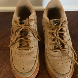 Nike Air force 1s in Wheat